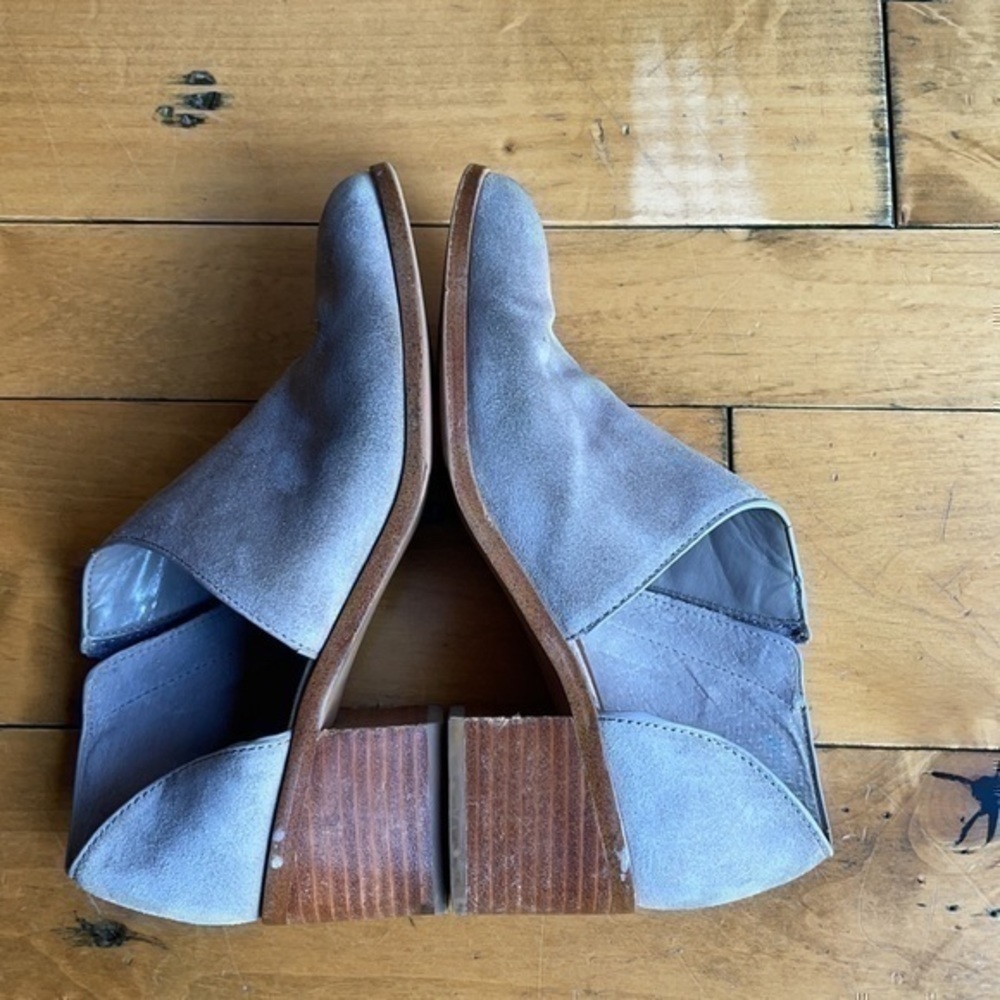 1 State leather suede booties 8 gray - Picture 3 of 8